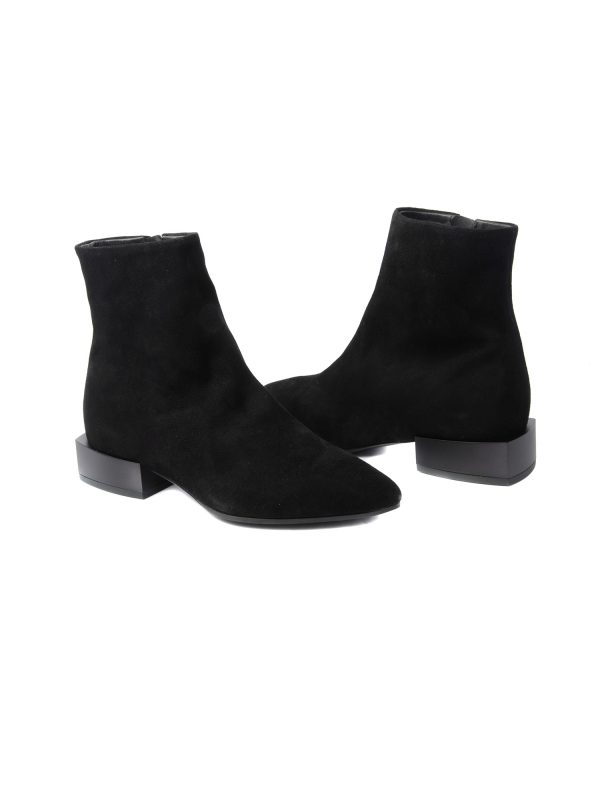 Vic Matie Women's Black Suede Ankle Boots With Metallic Heel - Image 3
