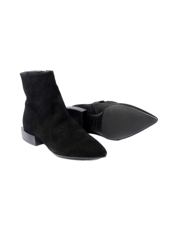 Vic Matie Women's Black Suede Ankle Boots With Metallic Heel - Image 4