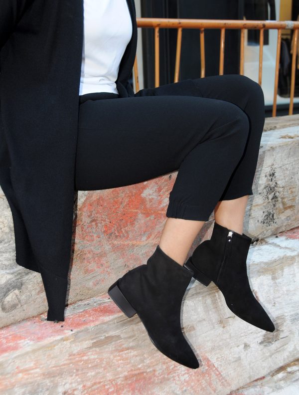 Vic Matie Women's Black Suede Ankle Boots With Metallic Heel - Image 5